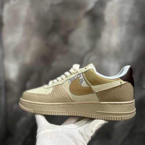 NIKE AIRFORCE ALL PETALS UNITED BEIGE BROWN