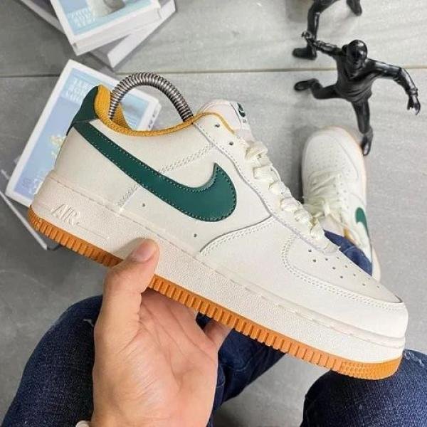 NIKE AIRFORCE 1'07 OFF WHITE/GREEN TICK